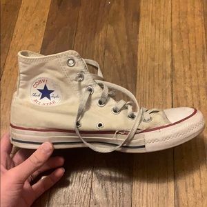 Old white high top converse
